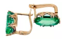 Earrings Vintage Jewlery Emerald Original Vintage 14K Rose Gold vec021r